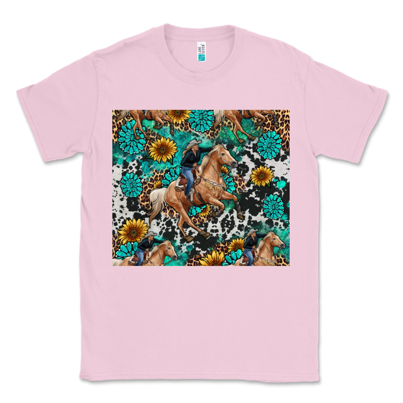 Cowgirl Sunflower Turquoise Classic Tee by RanaPortraitStore | Teevron