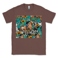 Chestnut cowgirl sunflower turquoise Classic Tee - RanaPortraitStore