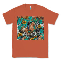 Copper cowgirl sunflower turquoise Classic Tee - RanaPortraitStore