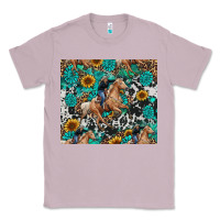Lilac cowgirl sunflower turquoise Classic Tee - RanaPortraitStore