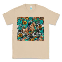 Mushroom cowgirl sunflower turquoise Classic Tee - RanaPortraitStore
