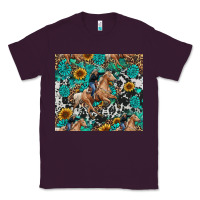 Plum cowgirl sunflower turquoise Classic Tee - RanaPortraitStore