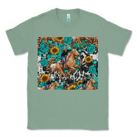 Sage cowgirl sunflower turquoise Classic Tee - RanaPortraitStore