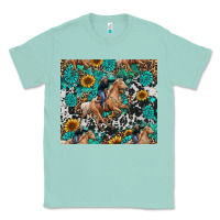 Seafoam cowgirl sunflower turquoise Classic Tee - RanaPortraitStore