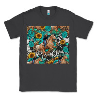 Smoke cowgirl sunflower turquoise Classic Tee - RanaPortraitStore