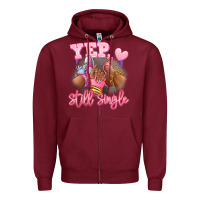 Burgundy Yep still single heels and sneakers afro girl Zipper Hoodie - RanaPortraitStore
