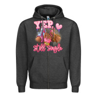 Charcoal Heather Yep still single heels and sneakers afro girl Zipper Hoodie - RanaPortraitStore