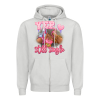 Dove Grey Yep still single heels and sneakers afro girl Zipper Hoodie - RanaPortraitStore