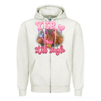 Oatmeal Heather Yep still single heels and sneakers afro girl Zipper Hoodie - RanaPortraitStore