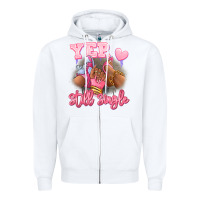 White Yep still single heels and sneakers afro girl Zipper Hoodie - RanaPortraitStore