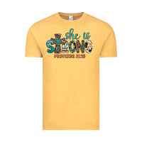 Vintage Mustard she is strong Vintage Tee - Artiststas