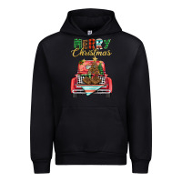 Black merry christmas truck Urban Hoodie - BarkalooDesign