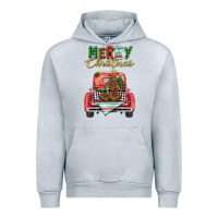 Heather Grey merry christmas truck Urban Hoodie - BarkalooDesign