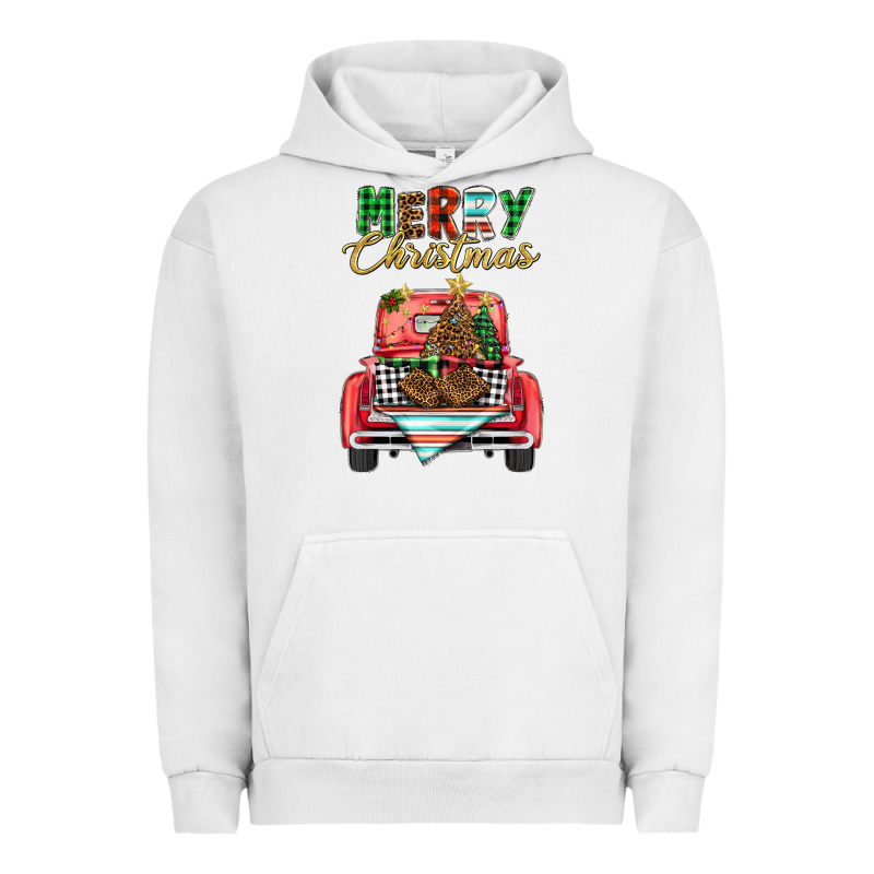 Merry Christmas Truck Urban Hoodie by BarkalooDesign | Teevron