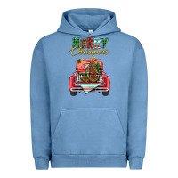 Pigment Pebble Blue merry christmas truck Urban Hoodie - BarkalooDesign
