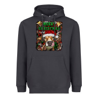 Smoke merry christmas heifer with cowbells Heavyweight Hoodie - RanaPortraitStore
