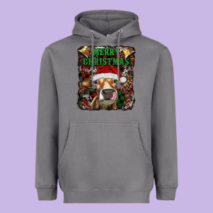 Merry Christmas Heifer With Cowbells Heavyweight Hoodie Designed By Ranaportraitstore