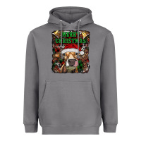 Storm merry christmas heifer with cowbells Heavyweight Hoodie - RanaPortraitStore