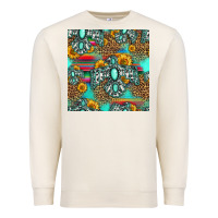 Sandshell western turquoise thunderbird seamless pattern Premium Sweatshirt - HRA Design Shop