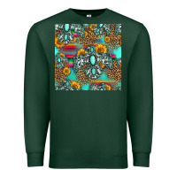 Sports Green western turquoise thunderbird seamless pattern Premium Sweatshirt - HRA Design Shop