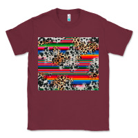 Burgundy cowhide leopard serape Classic Tee - RanaPortraitStore