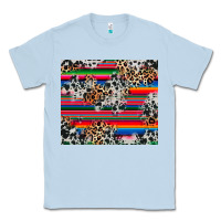 Dusty Blue cowhide leopard serape Classic Tee - RanaPortraitStore