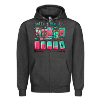 Charcoal Heather battery life of a nurse Zipper Hoodie - RanaPortraitStore