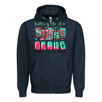 Navy battery life of a nurse Zipper Hoodie - RanaPortraitStore