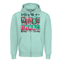 Seafoam battery life of a nurse Zipper Hoodie - RanaPortraitStore