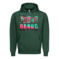 Sports Green battery life of a nurse Zipper Hoodie - RanaPortraitStore