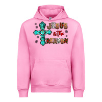 Fuchsia Pink jesus is the reason for this season christmas Urban Hoodie - Jasminsmagicworld