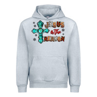 Heather Grey jesus is the reason for this season christmas Urban Hoodie - Jasminsmagicworld