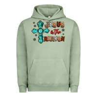 Pigment Oil Green jesus is the reason for this season christmas Urban Hoodie - Jasminsmagicworld