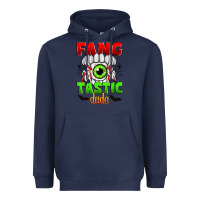 Navy fang tastic dude Heavyweight Hoodie - Zillion Design Studio