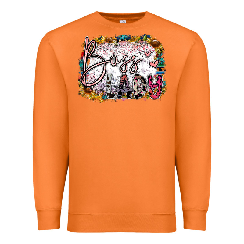 Boss Lady Premium Sweatshirt by SublimationCraftShop | Teevron