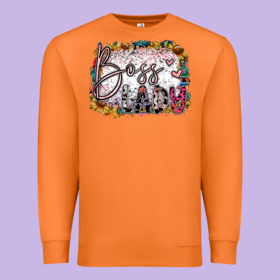 Boss Lady Premium Sweatshirt Designed By Sublimationcraftshop