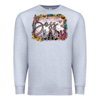 Heather Grey boss lady Premium Sweatshirt - SublimationCraftShop