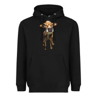 Black heifer cow Heavyweight Hoodie - RanaPortraitStore