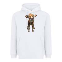 White heifer cow Heavyweight Hoodie - RanaPortraitStore