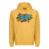 Mustard western cowgirl and sunflower with hat and cowhide leopard Premium Hoodie - Artiststas