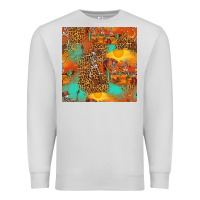 Dove Grey western skeleton seamless pattern Premium Sweatshirt - HRA Design Shop