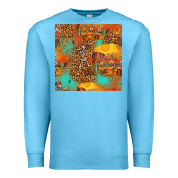 Ocean Blue western skeleton seamless pattern Premium Sweatshirt - HRA Design Shop