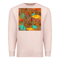 Pale Pink western skeleton seamless pattern Premium Sweatshirt - HRA Design Shop