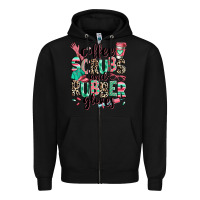 Black coffee scrubs and rubber gloves Zipper Hoodie - RanaPortraitStore