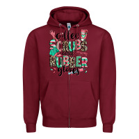 Burgundy coffee scrubs and rubber gloves Zipper Hoodie - RanaPortraitStore