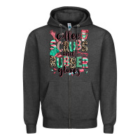 Charcoal Heather coffee scrubs and rubber gloves Zipper Hoodie - RanaPortraitStore