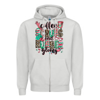 Dove Grey coffee scrubs and rubber gloves Zipper Hoodie - RanaPortraitStore