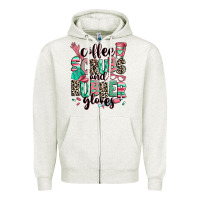 Oatmeal Heather coffee scrubs and rubber gloves Zipper Hoodie - RanaPortraitStore