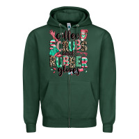 Sports Green coffee scrubs and rubber gloves Zipper Hoodie - RanaPortraitStore