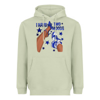 Matcha I Have Two Moods Royal Blue Sneakers Afro Girl Heavyweight Hoodie - texasbilliewilder